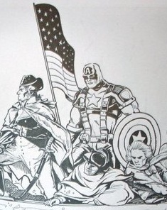 Captain America with George Washington.